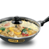 Hawkins Futura Nonstick Stir-Fry Pan 2 L, 26 cm, 3.25 mm with Glass Lid (Black)
